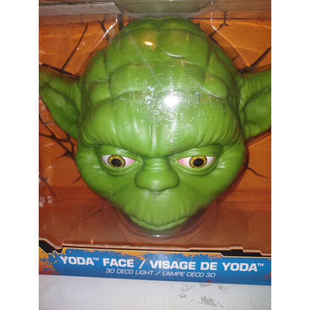 Star Wars Yoda Face 3D Deco Light LED Wall Decor Kids Gift Room Night Light NEW